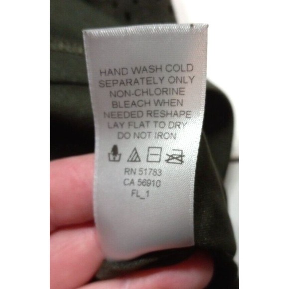 Maurices Size Large Eyelet Fit and Flare Midi Sleeveless Dress Underlay Olive - Picture 8 of 8